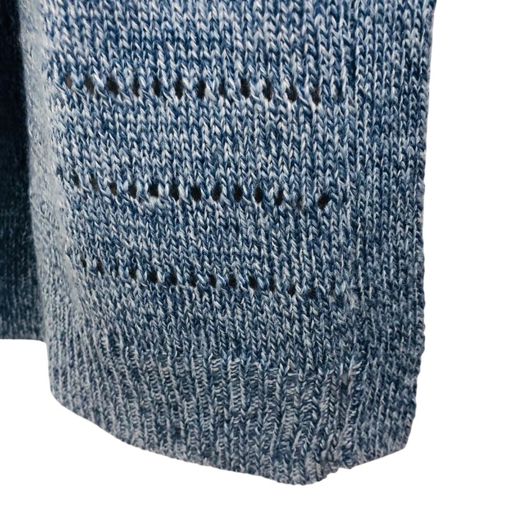 Karen Scott Blue Open Front Sweater Long Sleeve Comfortable Classic Fit - Picture 14 of 16
